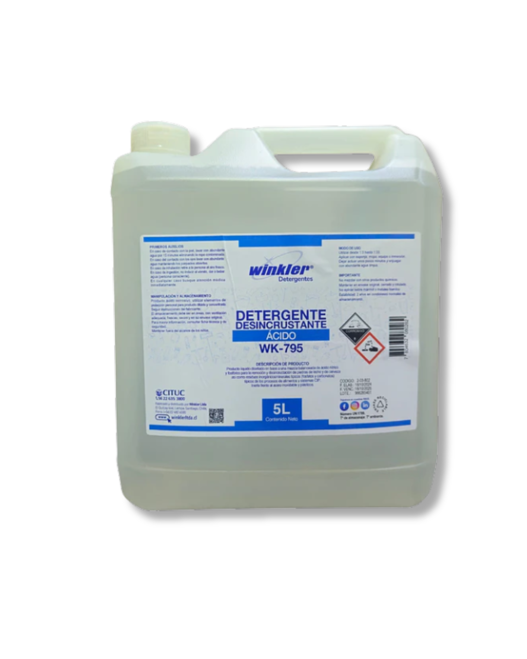 Detergente Desincrustante VERVAL - Productos químicos profesionales