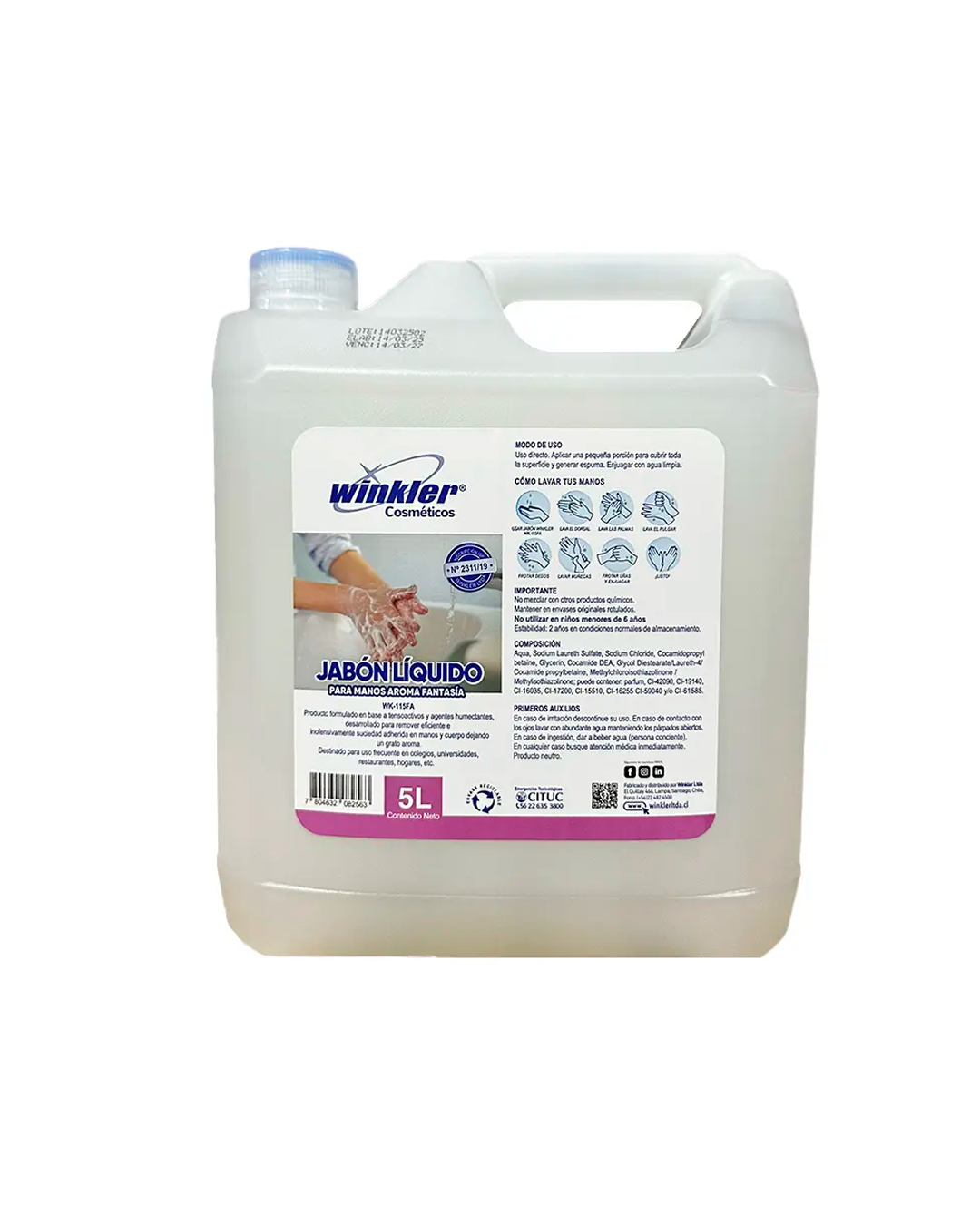 Jabon Lquido Perlado Crema VERVAL - Productos químicos profesionales