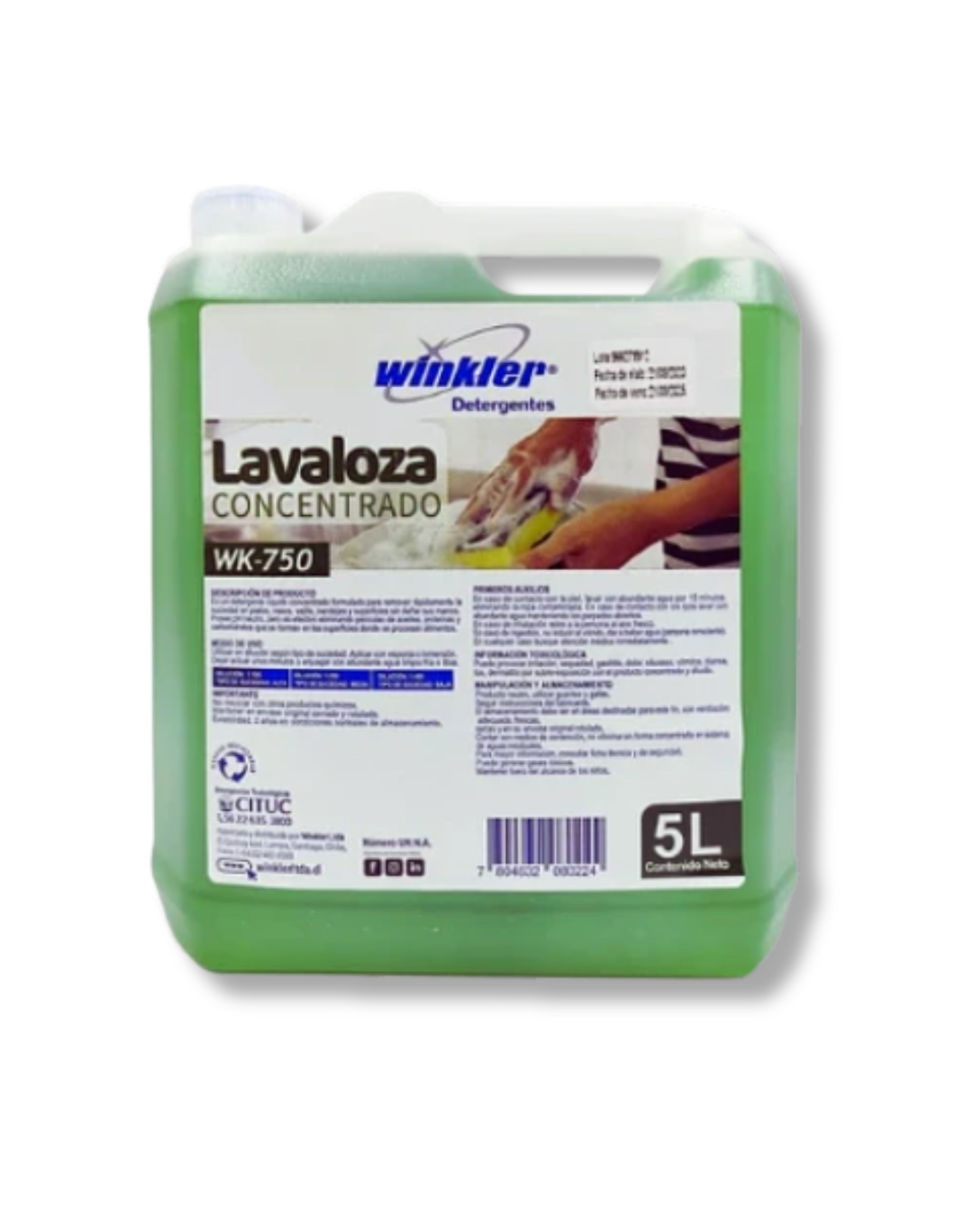 Detergente Lavaloza WK-750 VERVAL - Productos químicos profesionales
