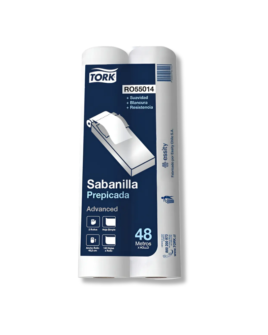 Sabanilla Universal TORK 8 Rollos X 48MTRS VERVAL - Papelería e higiene institucional