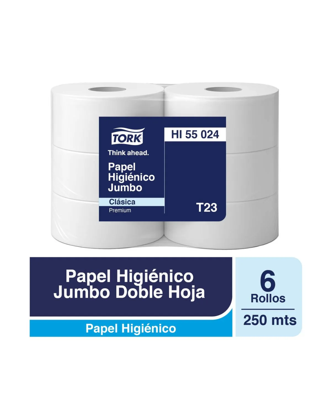 Higienico Jumbo TORK DH 6X250 VERVAL - Papelería e higiene institucional